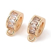 Brass Pave Clear Cubic Zirconia Beads LS-KK-N256-08G-B-1