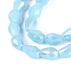 Opaque Solid Color Electroplate Glass Beads Strands EGLA-N013-P4mm-B12-3