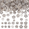 GOMAKERER 300Pcs 15 Style Tibetan Style Alloy Bead Caps FIND-GO0002-02-1