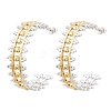 304 Stainless Steel Round Stud Earrings for Women SA-CBA45D5-35GP-4