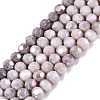 Anti-Tarnish Electroplate Glass Beads Strands EGLA-ZX010-6mm-01-1
