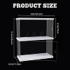 2-Tier Transparent Acrylic Minifigures Display Case ODIS-WH0043-23B-2