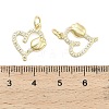 Brass Micro Pave Cubic Zirconia Pendants KK-H527-02C-G-3
