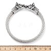 Viking 304 Stainless Steel Open Cuff Bangles for Men BJEW-U001-07L-AS-2