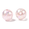 AB Color Transparent Crackle Round Acrylic Beads CACR-S006-01-3