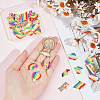 GOMAKERER 40Pcs 10 Style Rainbow Color Pride Alloy Enamel Pendants ENAM-GO0001-06-3