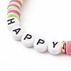 Handmade Polymer Clay Beads Stretch Bracelets Sets BJEW-JB06353-01-11