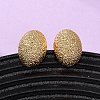 Brass Textured Stud Earrings EJEW-A143-02E-G-1