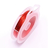 Round Copper Craft Wire LS-CWIR-WH0001-0.5mm-09-1