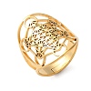 304 Stainless Steel Star of David Adjustable Ring RJEW-P037-05G-5