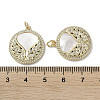 Brass Micro Pave Cubic Zirconia Pendants KK-G485-09G-3