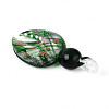 Handmade Silver Foil Lampwork Big Pendants FOIL-N031-01E-2