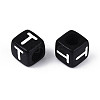 Initial Acrylic Horizontal Hole Beads X-OACR-ZX006-35T-2