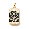 Tarot Card Brass Enamel Pendents KK-R212-02G-01-1