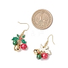 Baking Paint Glass Pearl Dangle Earrings EJEW-TA00665-4