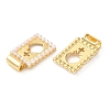 Rack Plating Brass & Acrylic Pearl Pendants KK-G488-05A-G-2