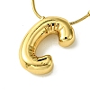 Ion Plating(IP) Initial Letter 304 Stainless Steel Pendant Necklaces NJEW-R265-05G-C-1