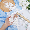 Flower Pattern Polyester Embroidered Lace Appliques DIY-WH0308-455B-3