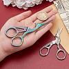 SUNNYCLUE 2Pcs 2 Style Staainless Steel Scissors TOOL-SC0001-18-3