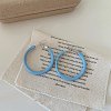 Alloy Epoxy Hoop Earrings FS-WG979F0-06-1