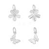 4Pcs 2 Styles 925 Sterling Silver Charms with Jump Rings & 925 Stamp STER-PH0003-44-1