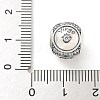 Brass Clear Cubic Zirconia European Beads FIND-M049-01AS-11-3