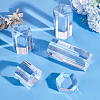 5Pcs 5 Styles Acrylic Hexagon Display Stands OACR-BC0001-22-4