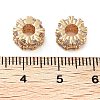 Brass Micro Pave Clear Cubic Zirconia Beads KK-U028-29G-3