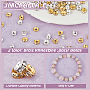 Unicraftale 200Pcs 2 Colors Brass Rhinestone Spacer Beads RB-UN0001-14-5