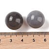 Natural Grey Agate No Hole Sphere Beads G-K353-04D-06-3