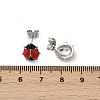 Brass Enamel Stud Earrings for Women EJEW-A126-04P-3