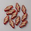 Plating Transparent Acrylic Beads OACR-WH0042-03B-1