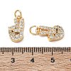 Brass Micro Pave Clear Cubic Zirconia Pendants CU-CBA3F77-06G-3