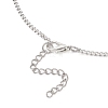 316 Stainless Steel Heart Oval Flat Round Locket Pendant 304 Stainless Steel Twisted Chain Necklaces NJEW-JN05839-7
