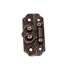 Zinc Alloy Lock Catch Clasps PALLOY-WH0071-29AB-2