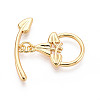 Brass Toggle Clasps KK-T077-02G-1