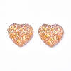 Shining Druzy Resin Cabochons LS-RESI-WH0008-30M-1