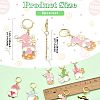 8Pcs Easter Theme Alloy Enamel Pendant Locking Stitch Markers HJEW-FS00101-02-3