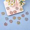 5Pcs Brass Micro Pave Clear Cubic Zirconia Pendants ZIRC-SZ0003-33A-3