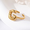 304 Stainless Steel Open Cuff Rings for Women RJEW-M060-01G-07-3