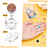 DIY Sparkling Flat Round Key Chain Making Kit DIY-BC0004-70-2