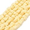 Synthetic Coral Dyed Carved Bead BSHE-H114-04E-1