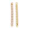 Brass Clear Horse Eye Cubic Zirconia Links Connectors ZIRC-G170-21G-2
