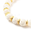 4Pcs 4 Style Gemstone & Brass Beaded Stretch Bracelets Set with Crystal Rhinestone for Women BJEW-JB07884-7