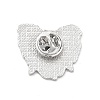 Dog Enamel Pin with Brass Butterfly Clutches JEWB-A006-03B-2