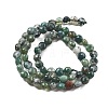 Natural Moss Agate Beads Strands G-C179-A21-02-3