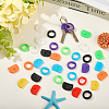 64Pcs 2 Styles PVC Plastic Nonslip Waterproof Reusable Key Sleeve AJEW-SP0002-73-3