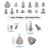 Tibetan Style Alloy & CCB Plastic Bead Cones & Caps TIBE-SC0001-19AS-2