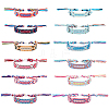 ANATTASOUL 12Pcs 12 Colors Polyester Braided Cord Bracelets Set BJEW-AN0001-56-1