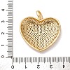 Brass Micro Pave Clear Cubic Zirconia Pendants KK-U076-22G-3